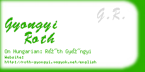 gyongyi roth business card